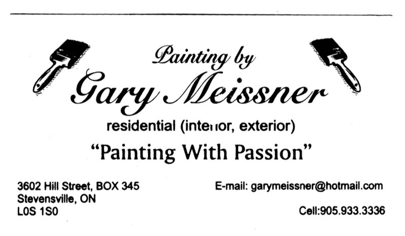 Business card for Painting by Gary Meissner